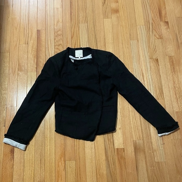 Joie Black Jacket with White Inner Lining Size Large - Picture 1 of 7